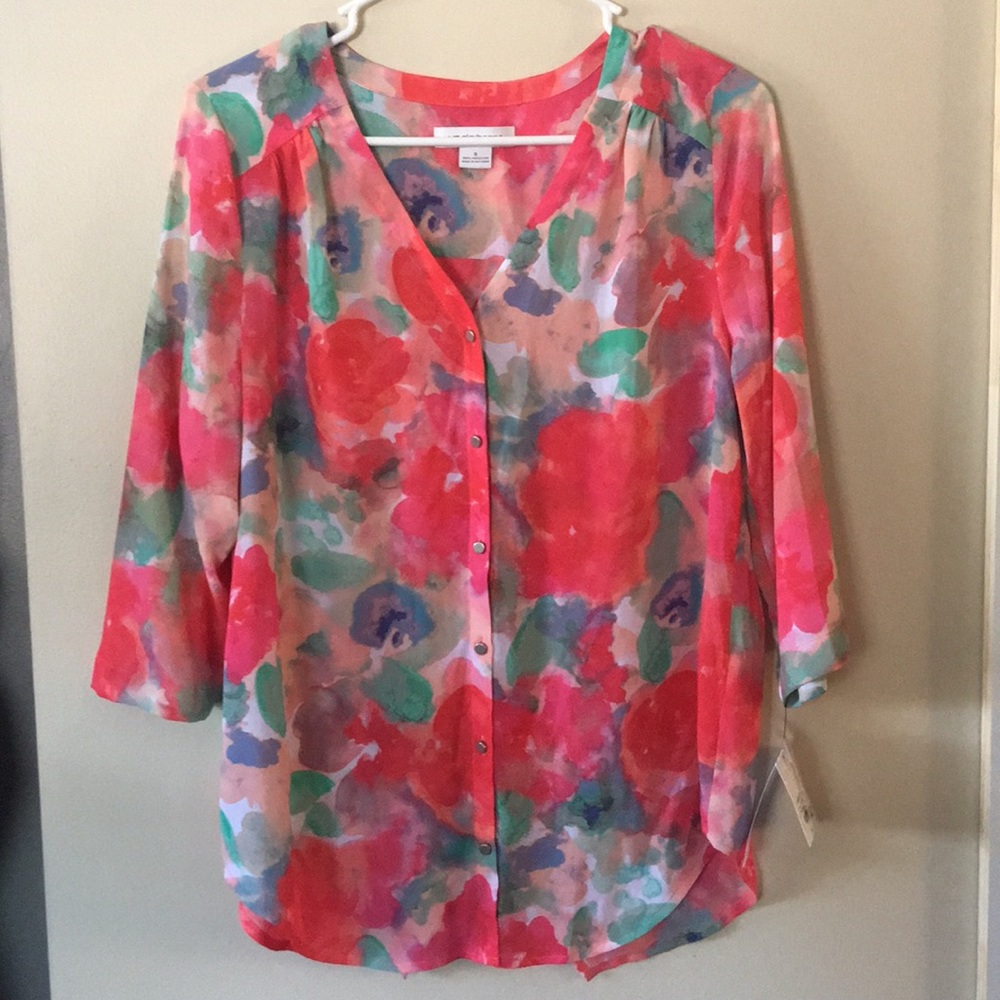 Liz Claiborne watercolor blouse NWT